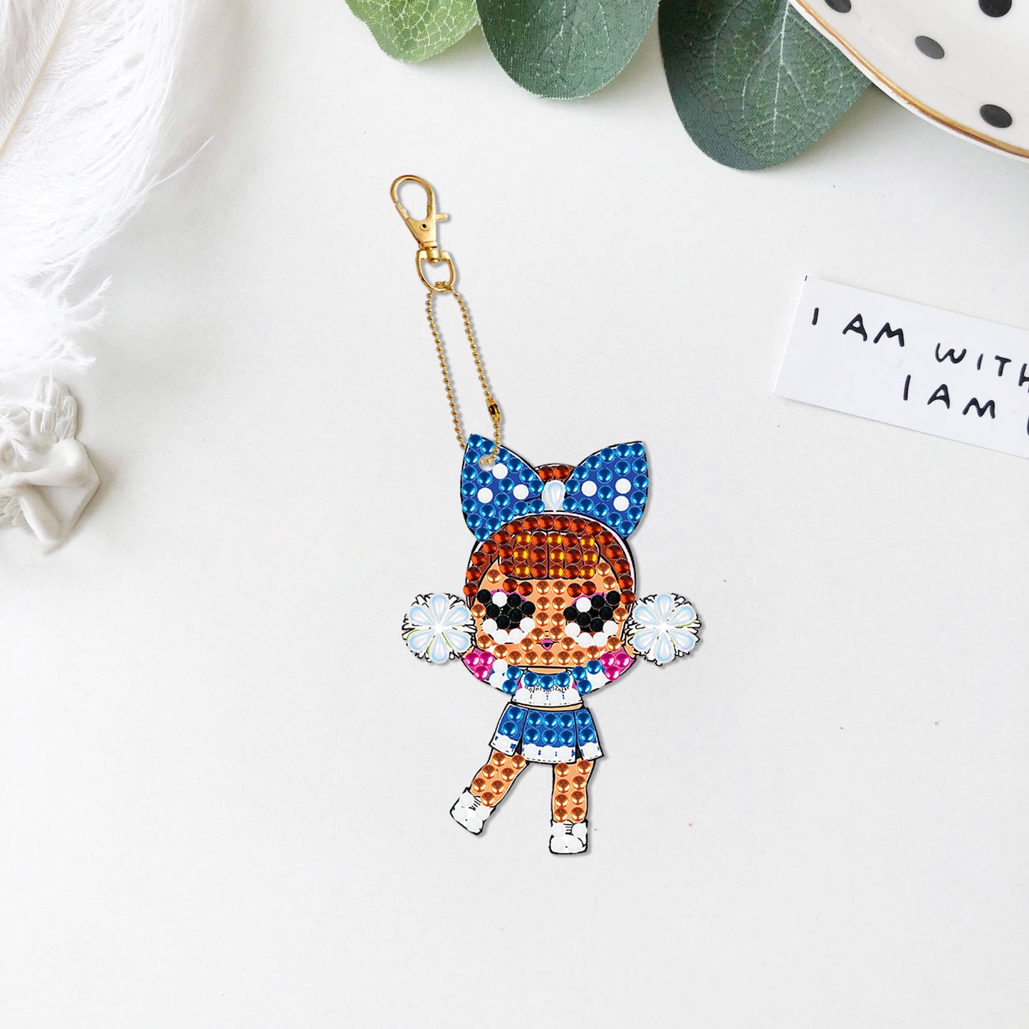 DIY keychain | Girl | Double-sided | Five Piece Set