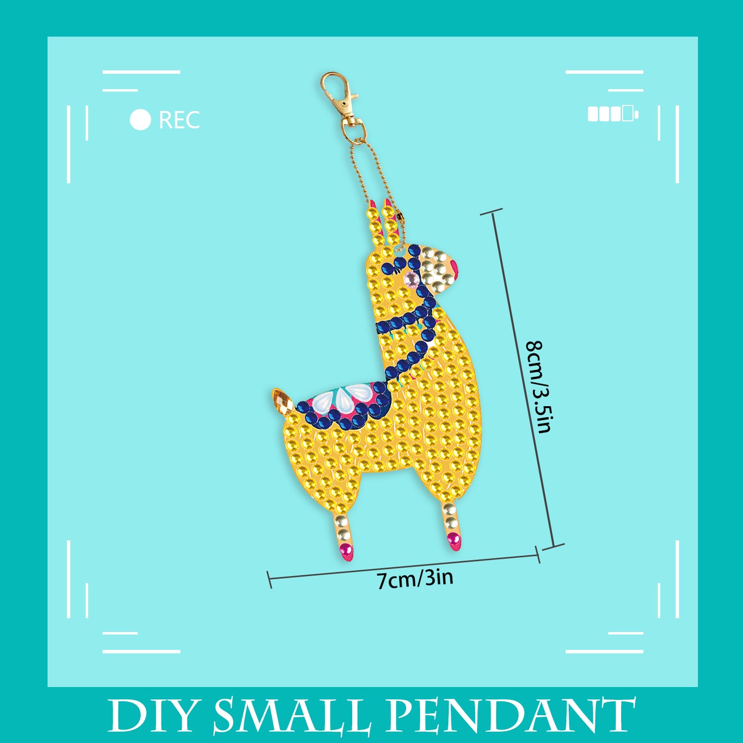 DIY keychain | Horse | Double-sided | Five Piece Set