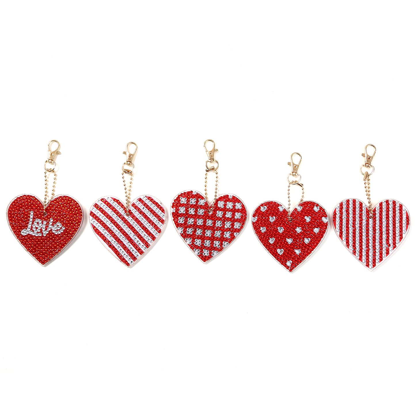 5pcs DIY Keychain | Love heart