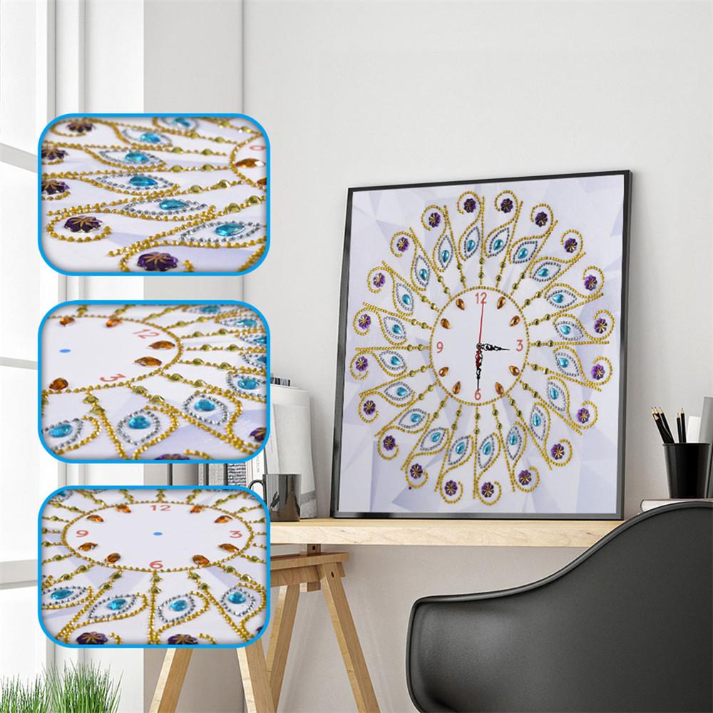 flower clock | Crystal Rhinestone  | Full Round Diamond Painting Kits