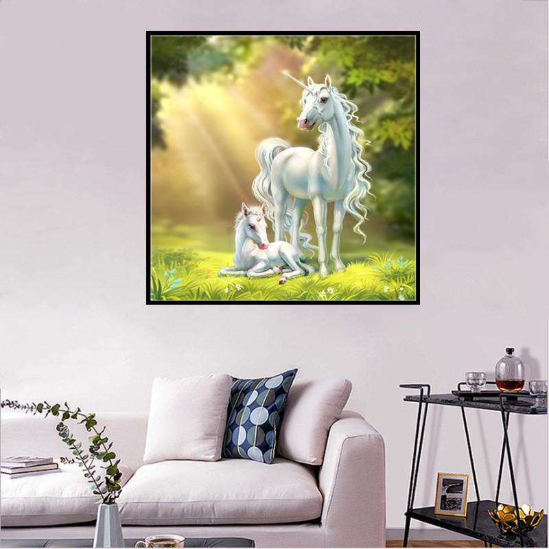 licorne | Kits complets de peinture au diamant rond 