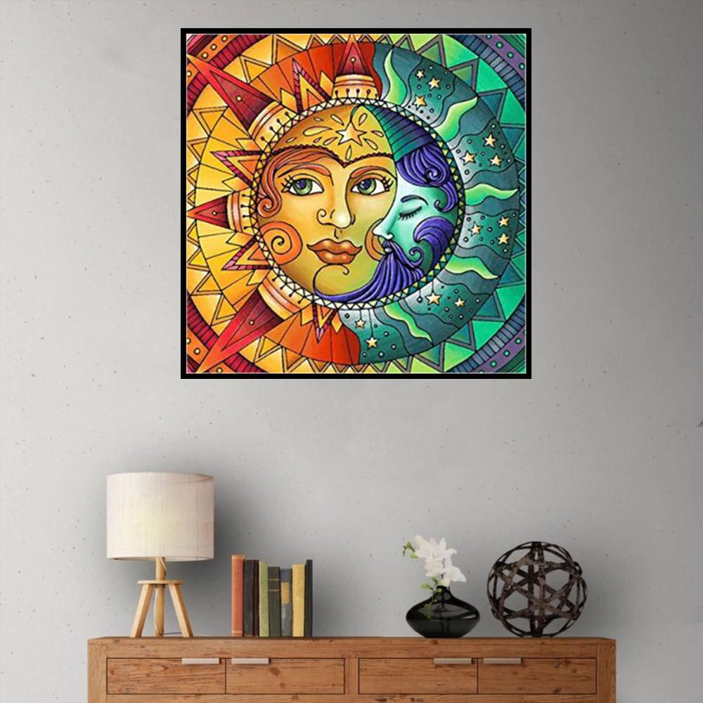 Sun and Moon | Full Round Diamond Painting Kits