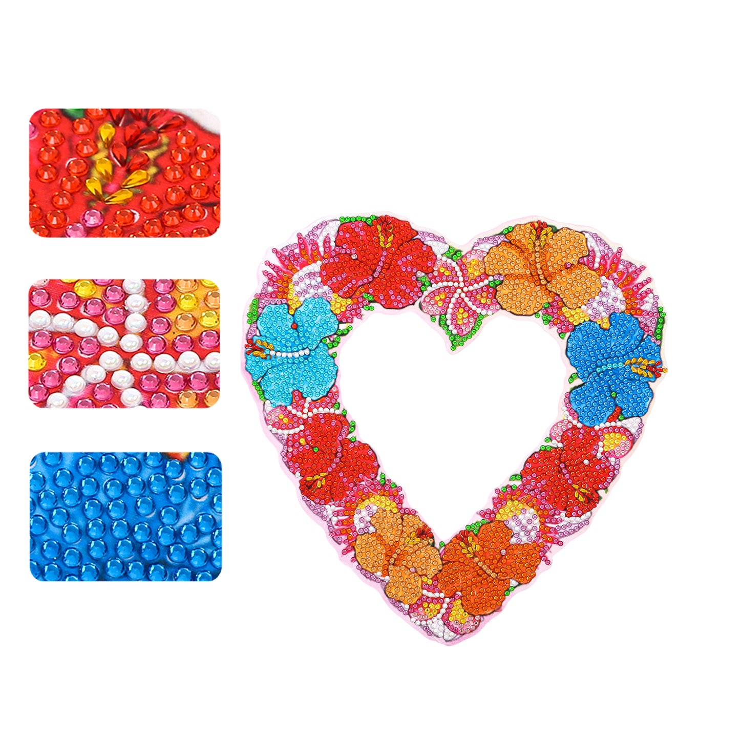 DIY Diamond Painting Wreath - Heart