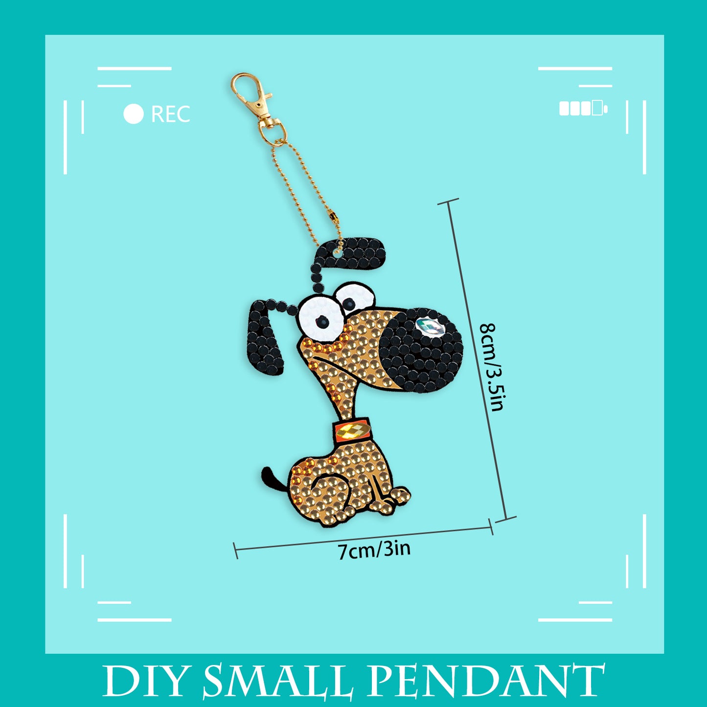 DIY keychain | Dog | Double-sided | Five Piece Set