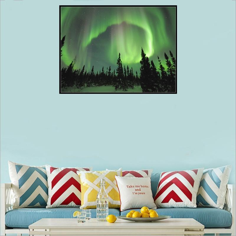 Green aurora | Full Round Diamond Painting Kits