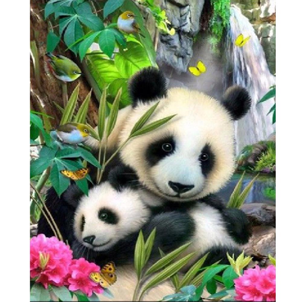 Panda | Kits complets de peinture au diamant rond