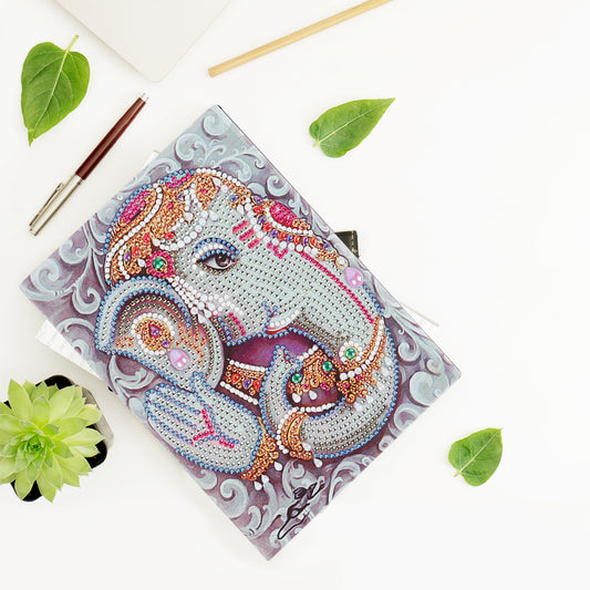 A5 5D Notebook DIY Part Special Shape Rhinestone Diary Book | Elephant