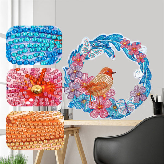 DIY Special-shaped diamond painting wreath | Bird