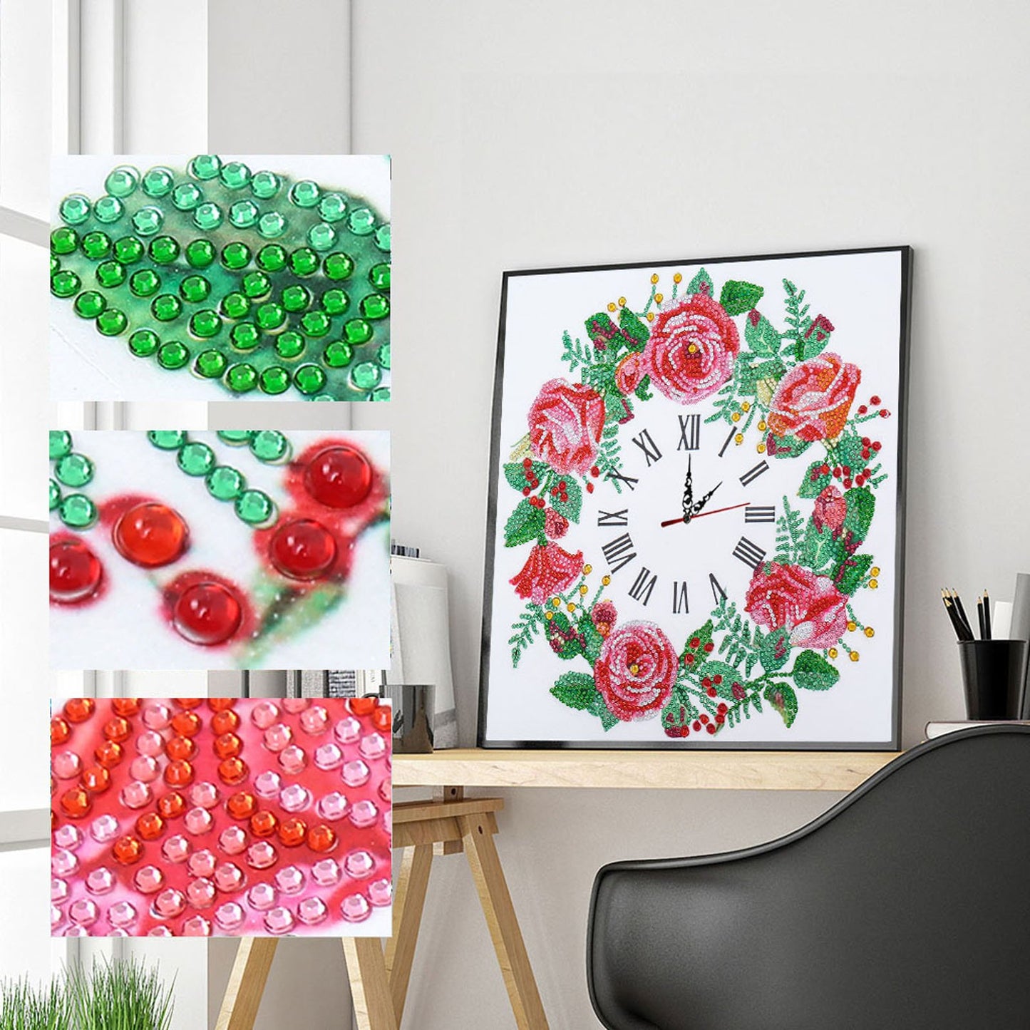 Rose clock | Special Shaped Diamond Painting Kits
