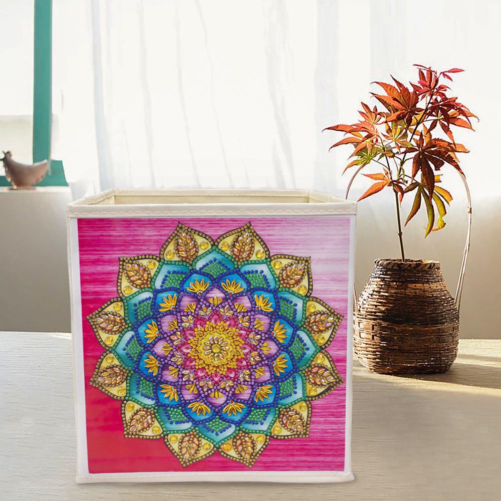 DIY Special Shaped Diamond Painting Mandala flower Cloth Home Storage Box