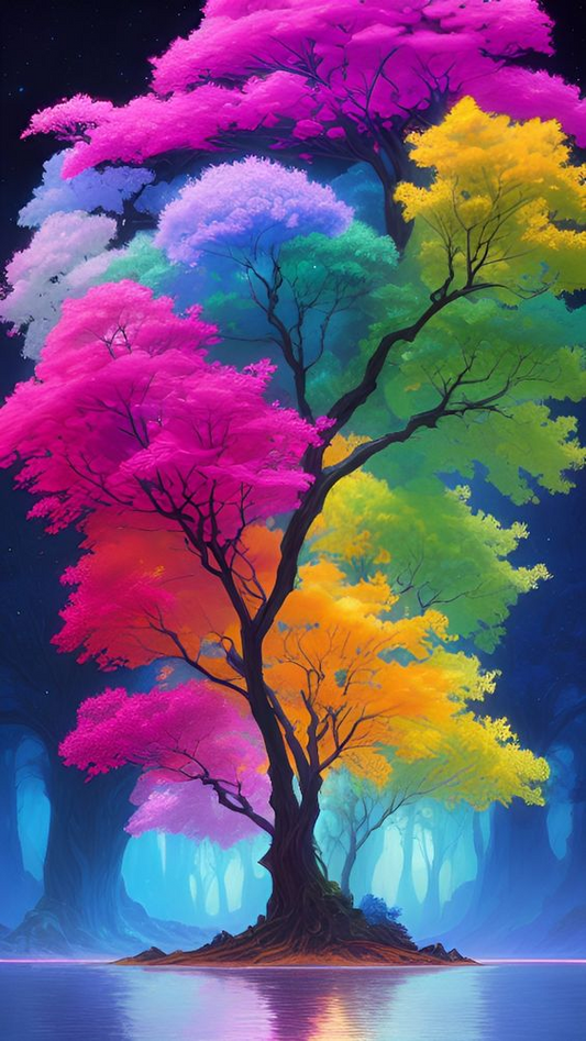 AB Diamond Painting    |  Colorful Tree