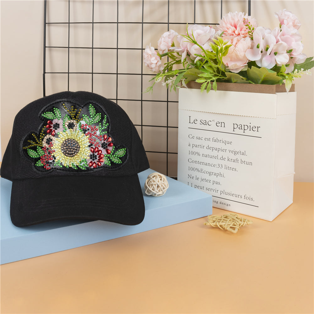 DIY Diamond Painting Baseball Cap | Flower