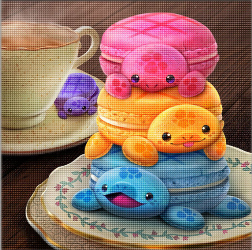 Full Round/Square Diamond Painting Kits | Macaron Turtle