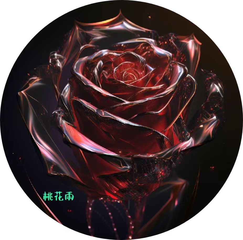8 pcs set DIY Special Shaped Diamond Painting Coaster  | rose（no holder）
