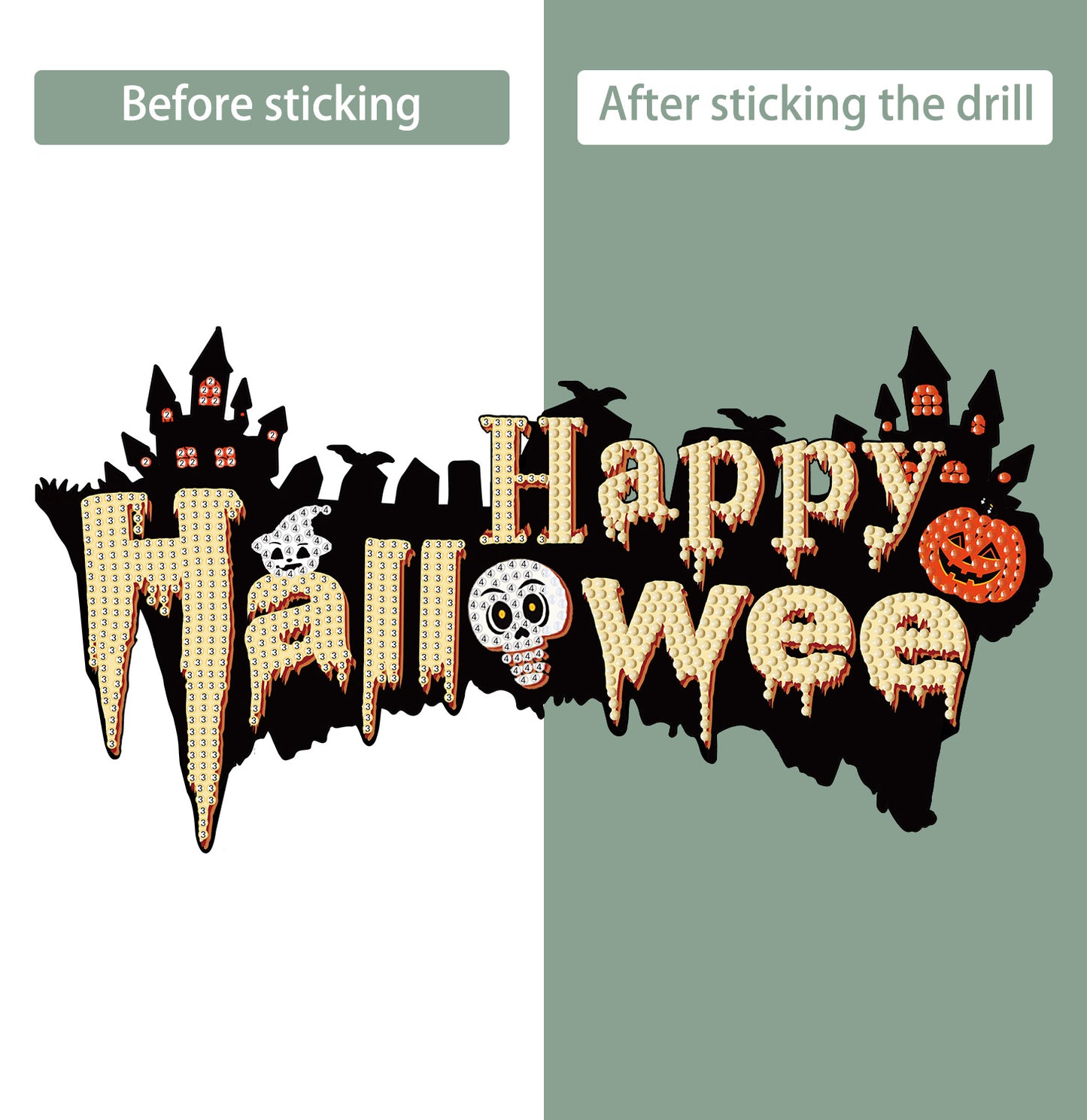 DIY Diamond Painting Stickers Wall Sticker | Halloween