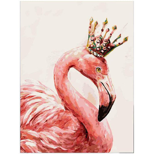 Flamant rose | Kits complets de peinture au diamant rond 