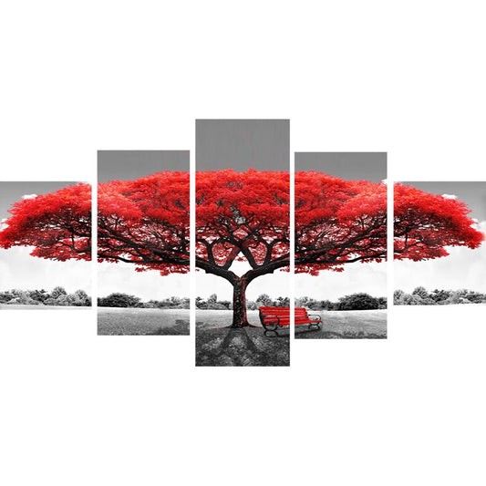 Red Tree  | Full Round Diamond Painting Kits