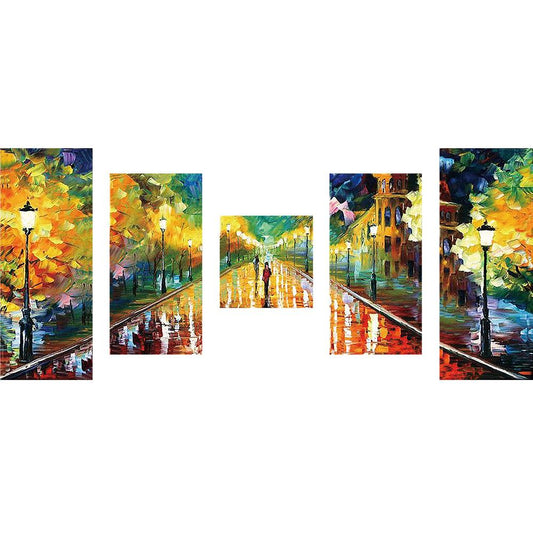 The Street Walk Scenery | Full Round Diamond Painting Kits