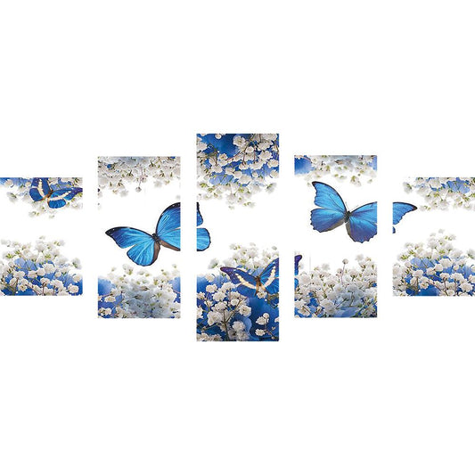 Butterfly And Flower  | Full Round Diamond Painting Kits