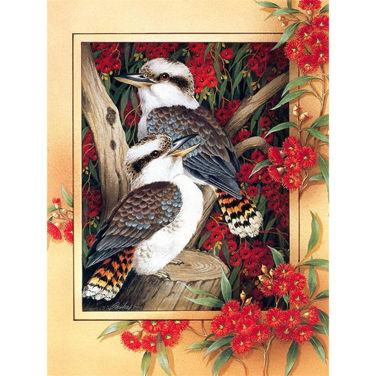 Flower And Birds  | Full Round Diamond Painting Kits