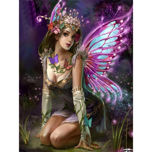 Flower Fairy  | Full Round Diamond Painting Kits