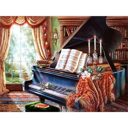 The Piano  | Full Round Diamond Painting Kits