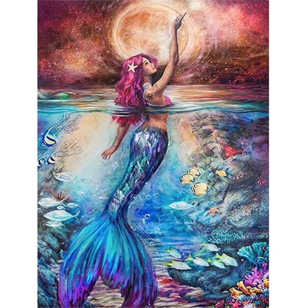 The Mermaid  | Full Round Diamond Painting Kits