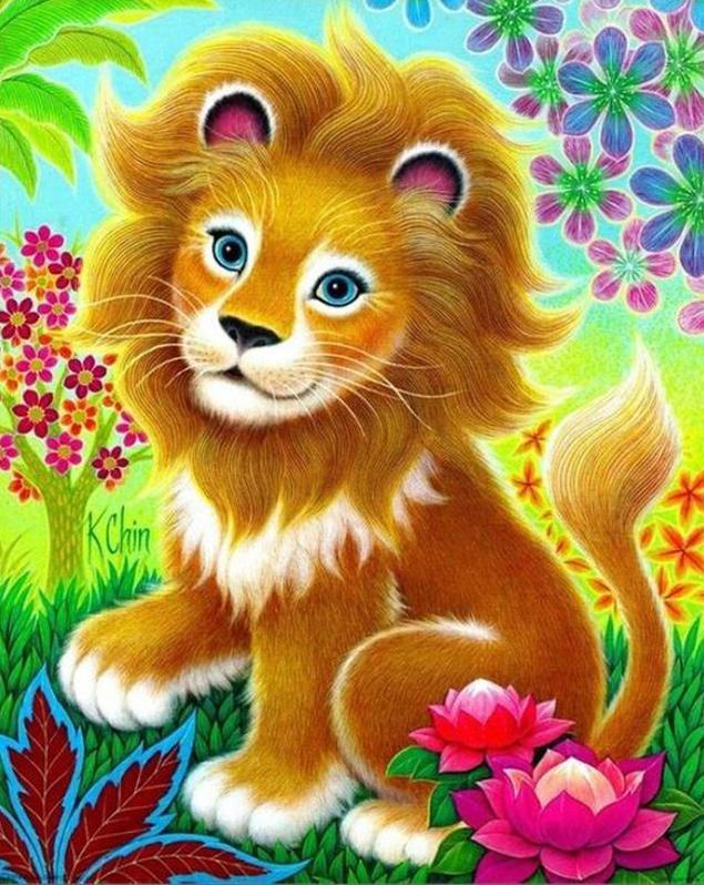 Lion | Full Round Diamond Painting Kits