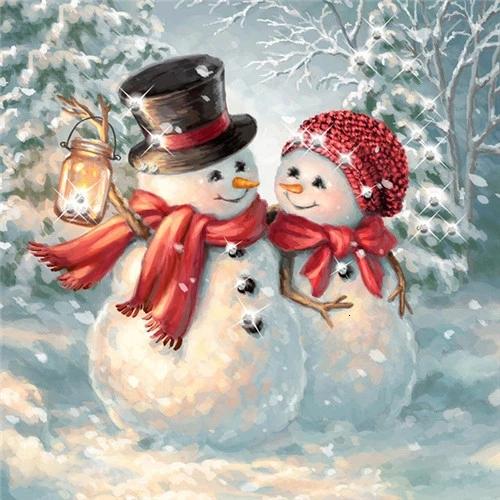 Snowman | Full Round Diamond Painting Kits