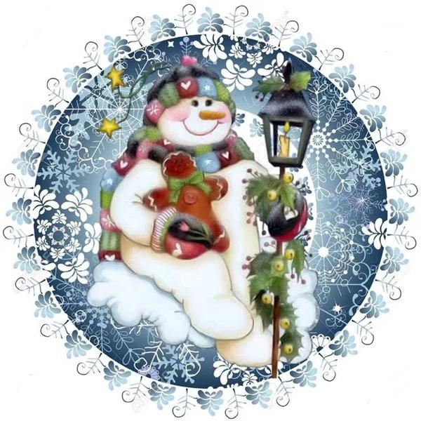 Snowman | Full Round Diamond Painting Kits