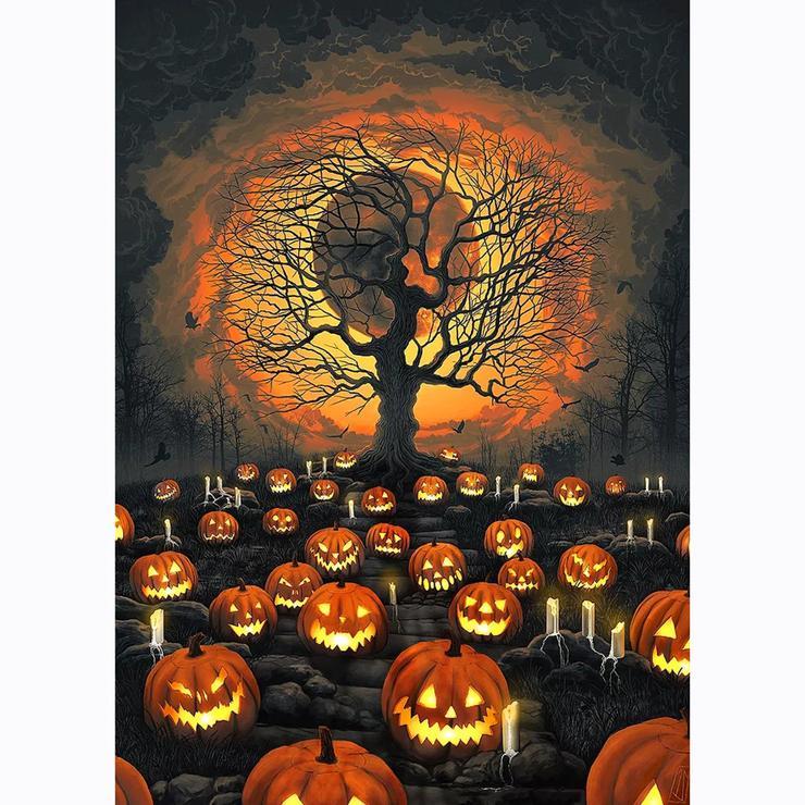 Pumpkin Lantern | Full Round Diamond Painting Kits