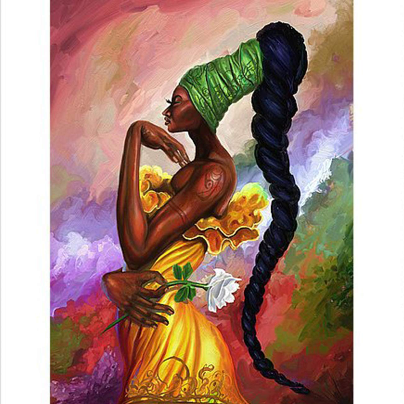 African Woman | Full Round Diamond Painting Kits