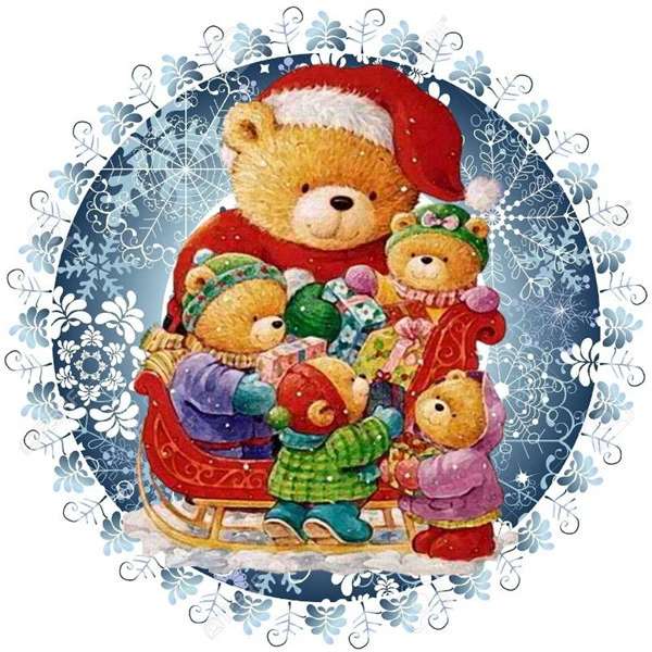 Christmas Bear  | Full Round Diamond Painting Kits
