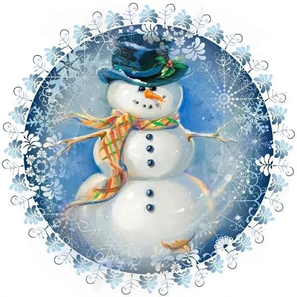 Christmas Snowman | Full Round Diamond Painting Kits
