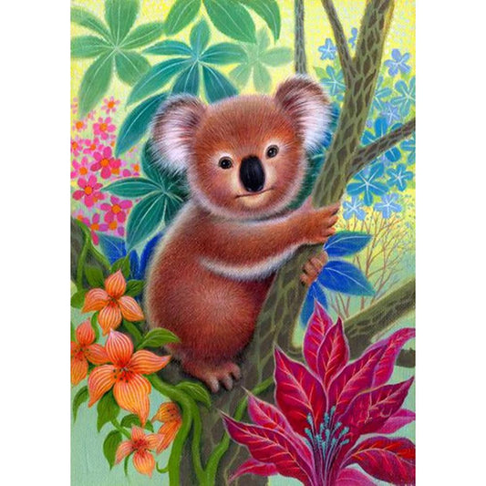 Ours koala | Kits complets de peinture au diamant rond