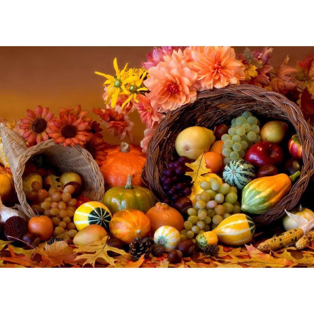 Joyeux Thanksgiving | Kits complets de peinture au diamant rond