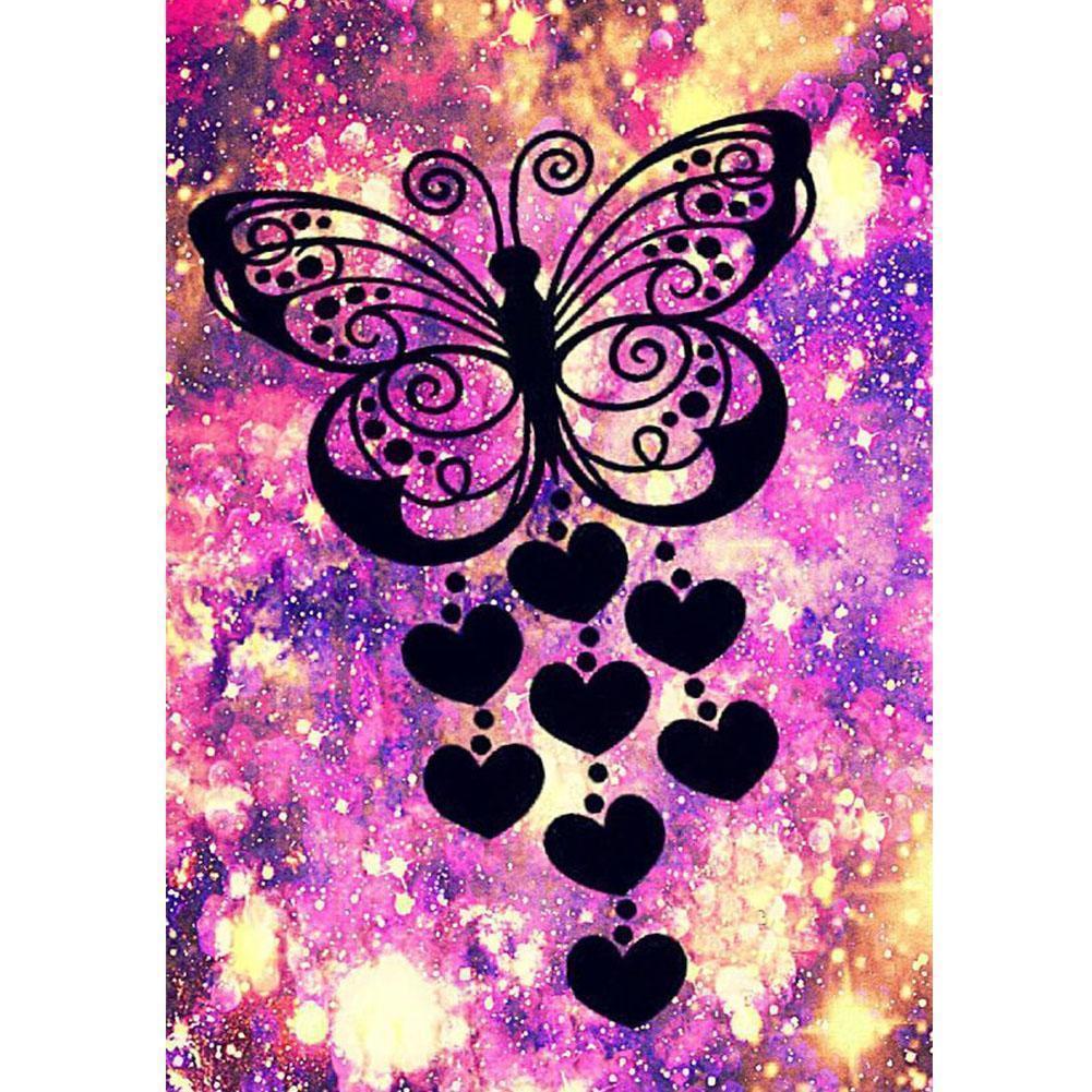 Purple Butterfly | Full Round Diamond Painting Kits