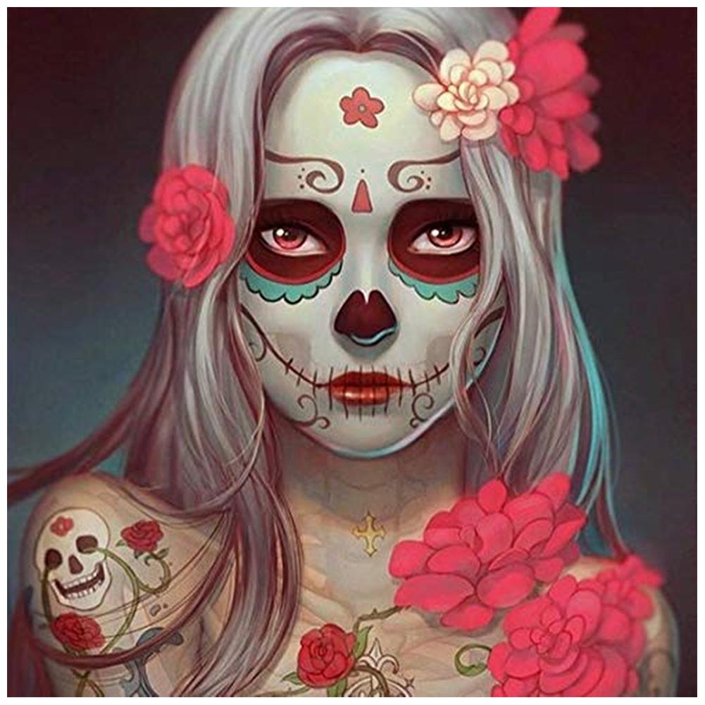 Sugar Skull Girl | Full Round Diamond Painting Kitss
