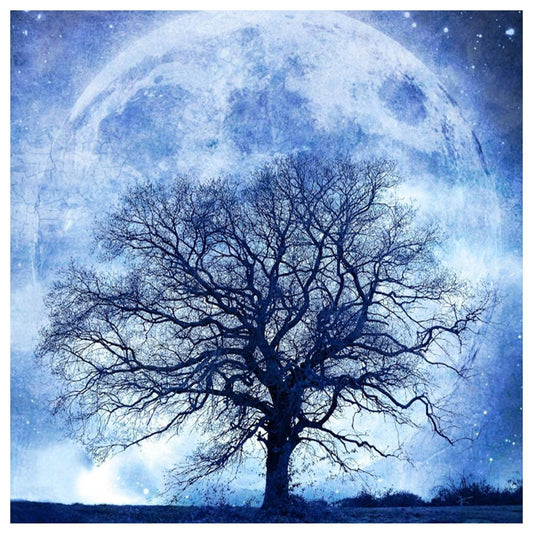 Moon Tree | Full Round Diamond Painting Kits