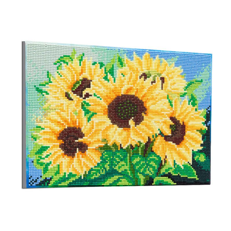 Sunflower  | Full Round Diamond Painting Kits（With Frame）