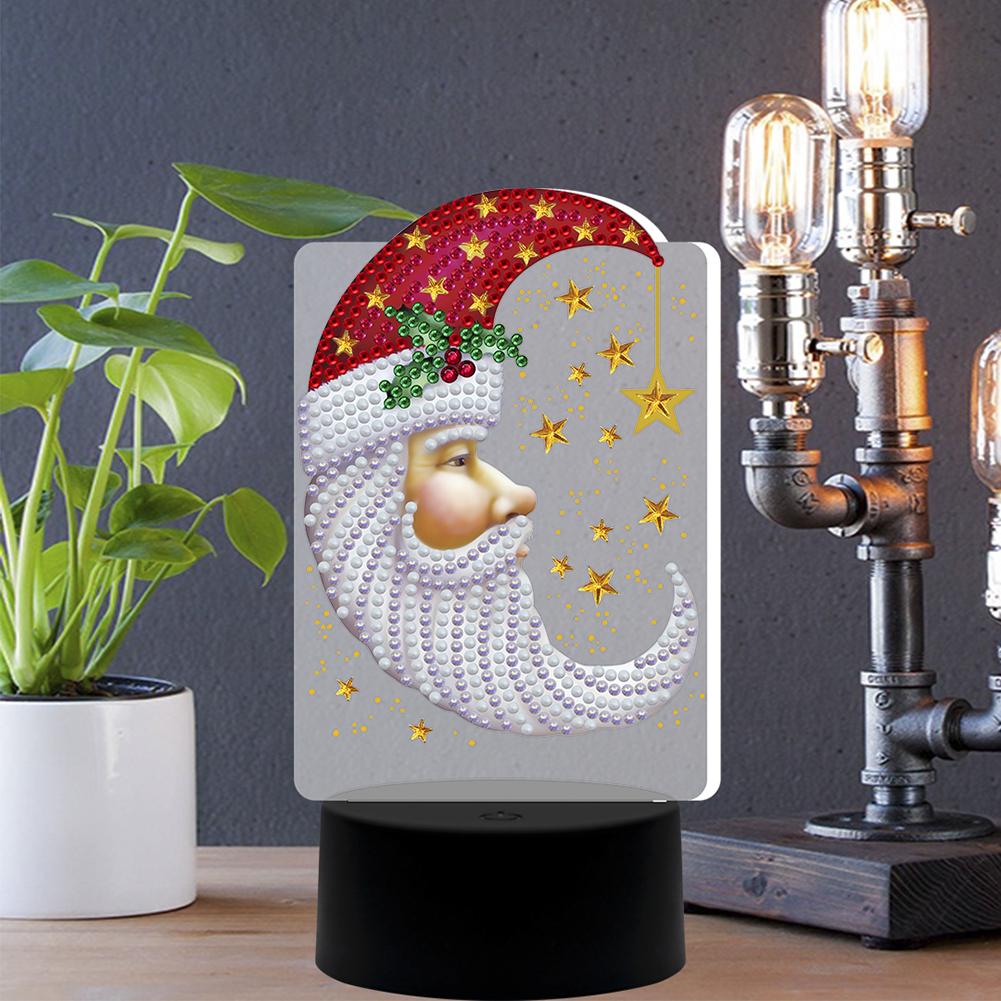 DIY Weihnachtsmann Diamant Malerei LED Licht Pad Lampe Nachtlicht Home Desk Decor