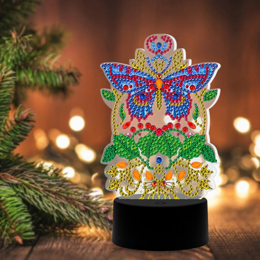 DIY Schmetterling Diamant Malerei LED Licht Pad Lampe Nachtlicht Home Desk Decor