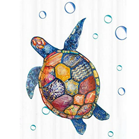 Tortue de mer | Kits complets de peinture au diamant rond 