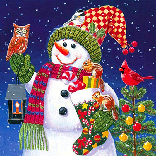 Snowman | Full Round Diamond Painting Kits