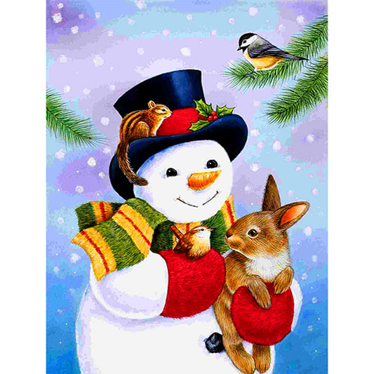 Snowman | Full Round Diamond Painting Kits