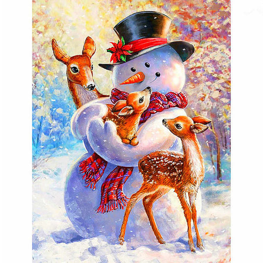 Snowman | Full Round Diamond Painting Kits