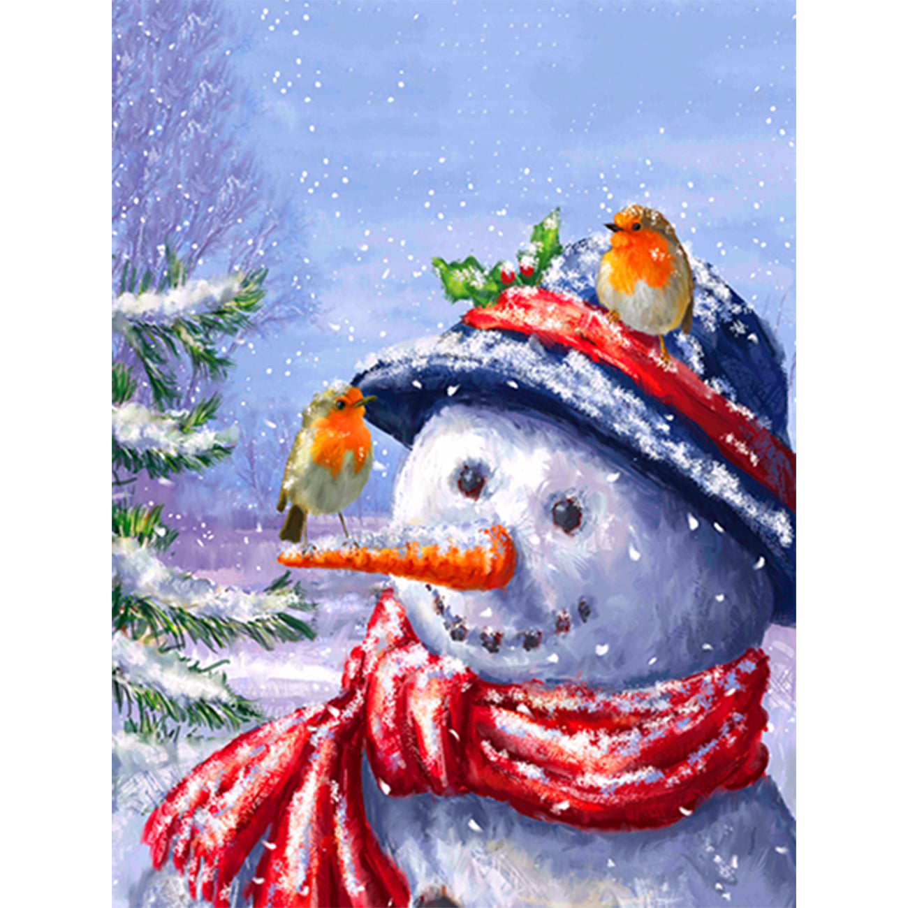 Snowman | Full Round Diamond Painting Kits