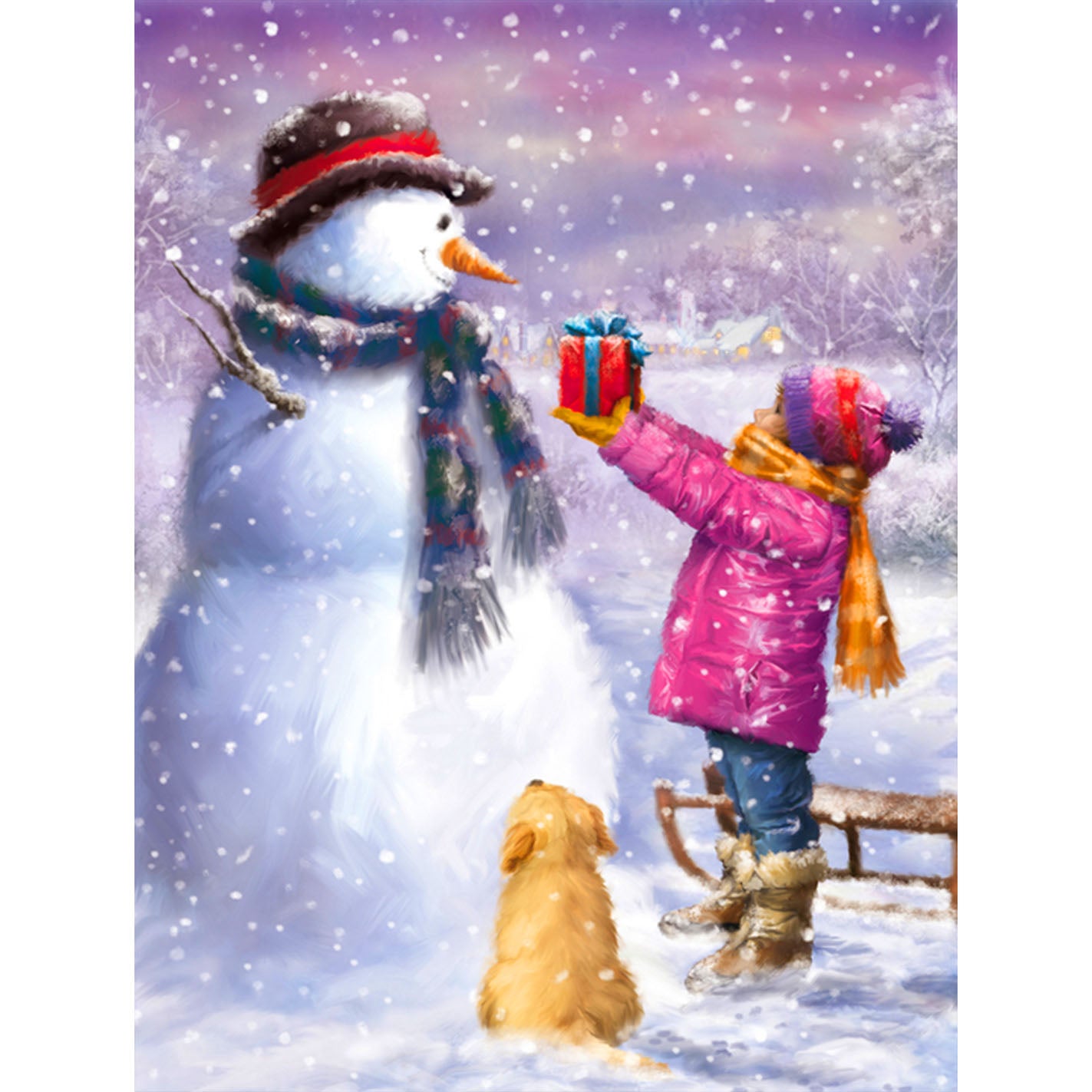 Snowman | Full Round Diamond Painting Kits