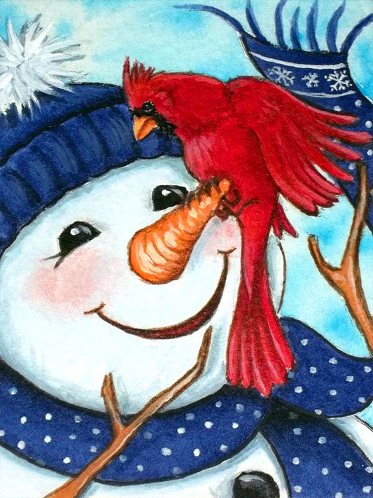 Snowman | Full Round Diamond Painting Kits