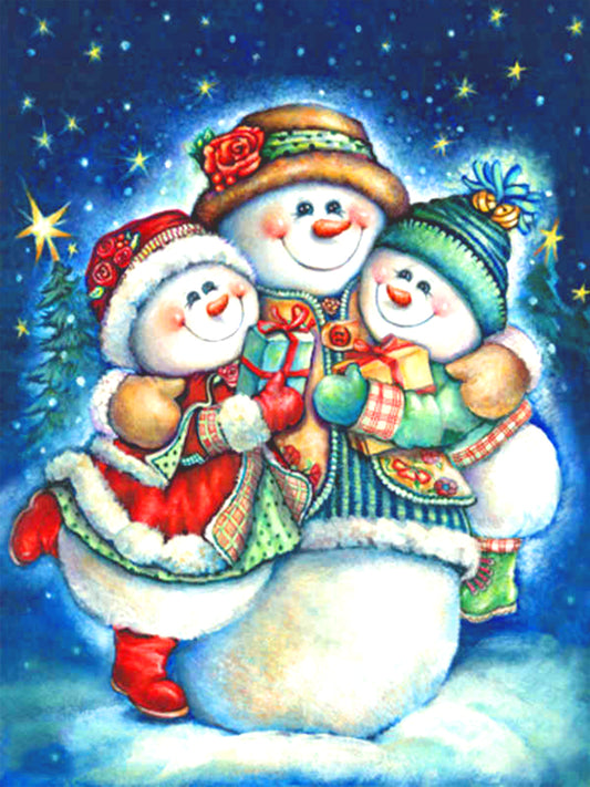 Snowman | Full Round Diamond Painting Kits